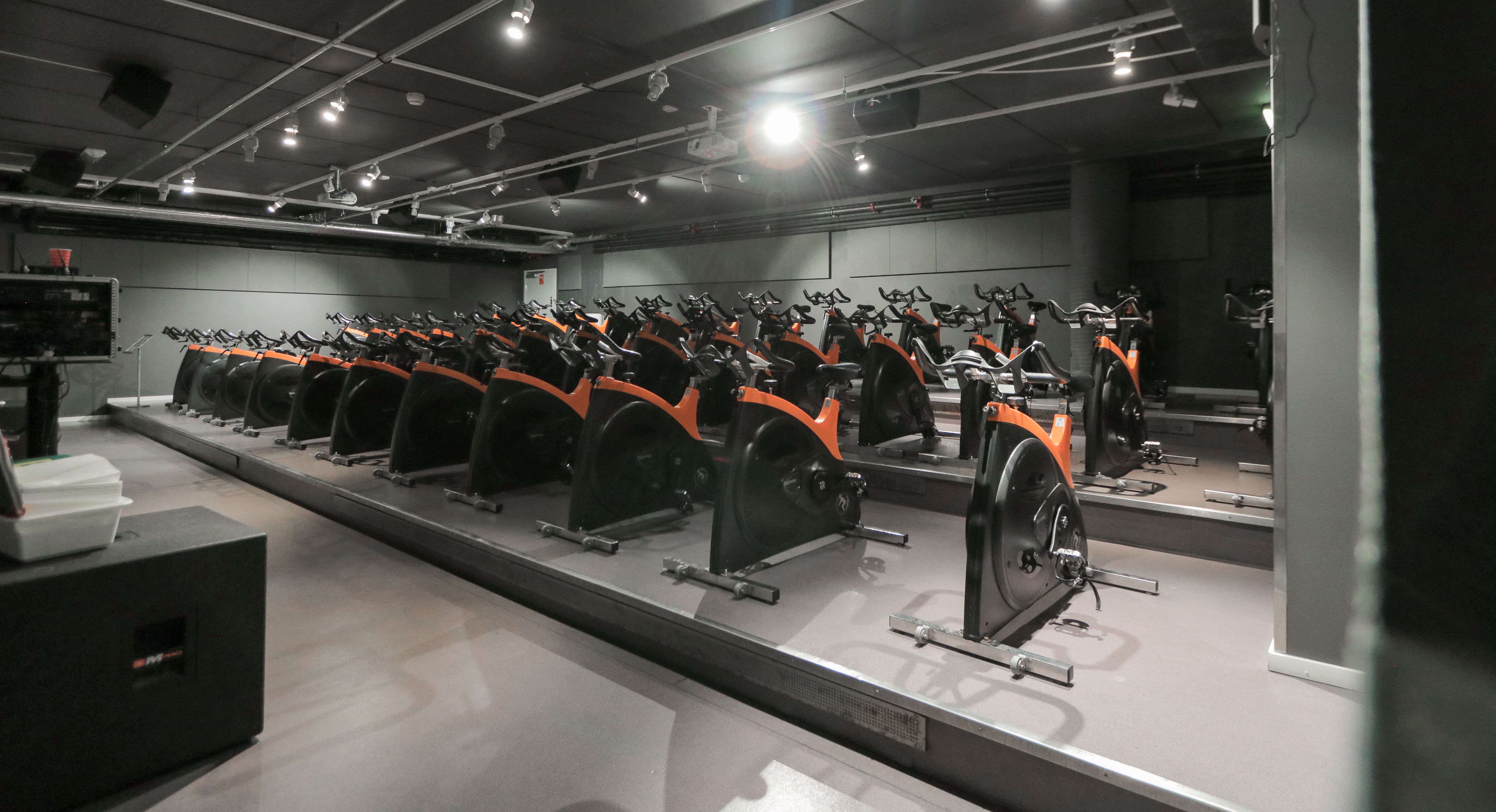 Sykkelsal på Athletica Vulkan.